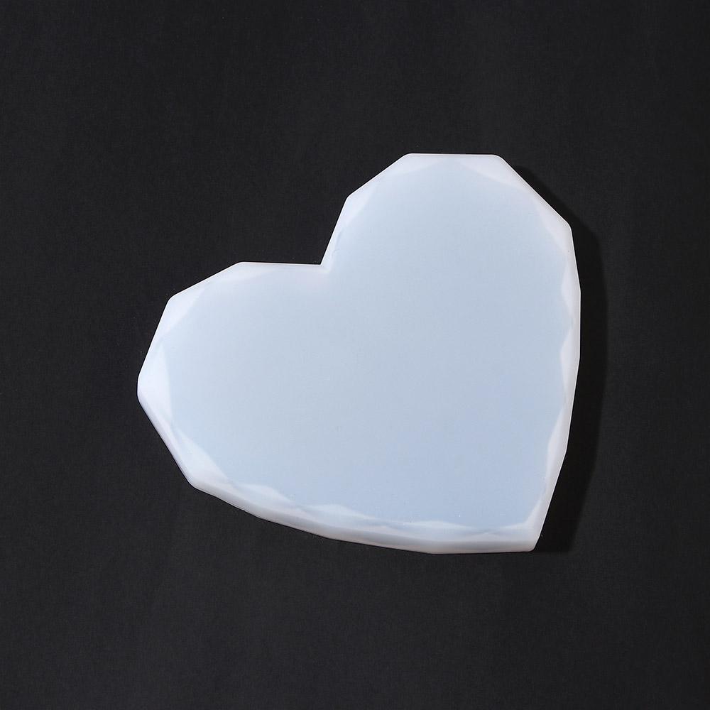 Mats  Edge Placemat Heart Shaped Coaster Mold Pad Clay Tools Tray Mould Resin Casting Mold