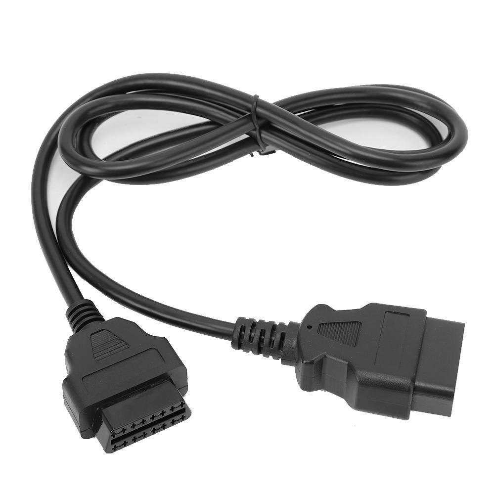 Car Diagnostic Adapter Cable Male Female OBD Extension Cable 1.5M 4.9ft Black ABS 16 Pin