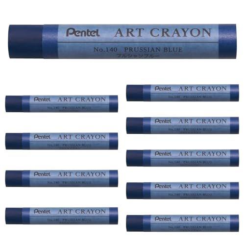 Pentel Art Crayon 8-Color Set with 1 Blender Pen AMZ-PTAC-8ST2 Professional Quality Oil Crayon