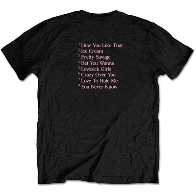 BlackPink T-Shirt The Album Tracklist Logo neu Offiziell Unisex Schwarz Unisex T-Shirt