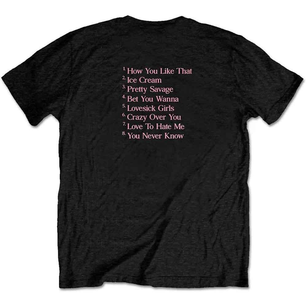 BlackPink T Shirt The Album Tracklist Logo new Official Unisex Black Unisex T-Shirt S