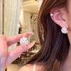 Light Luxury Unique Pearl Flower Earrings Niche Design Sense High-end Earrings Women's 1011 New Popular Elegant Stud Earrings
