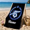 Custom Name Beach Towel Zenit FC Crest Microfiber Beach Towel, Lightweight for Summer Travel, Swimming Pool Fan Birthday Gift