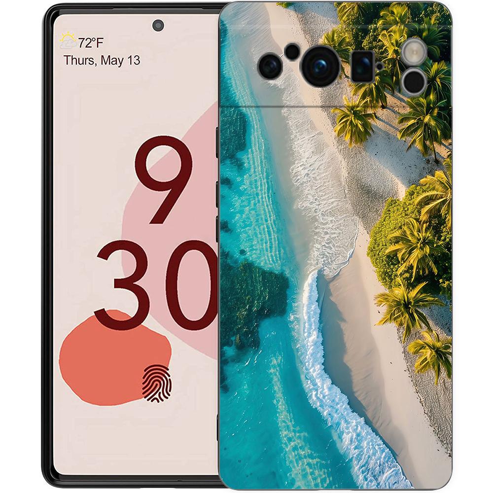 Seaside Scenery Wave Beach Phone Case For Google Pixel 10A 10 9 8 7 6 Pro XL 9A 8A 6A 7A 5G Soft Shockproof TPU Black Cover