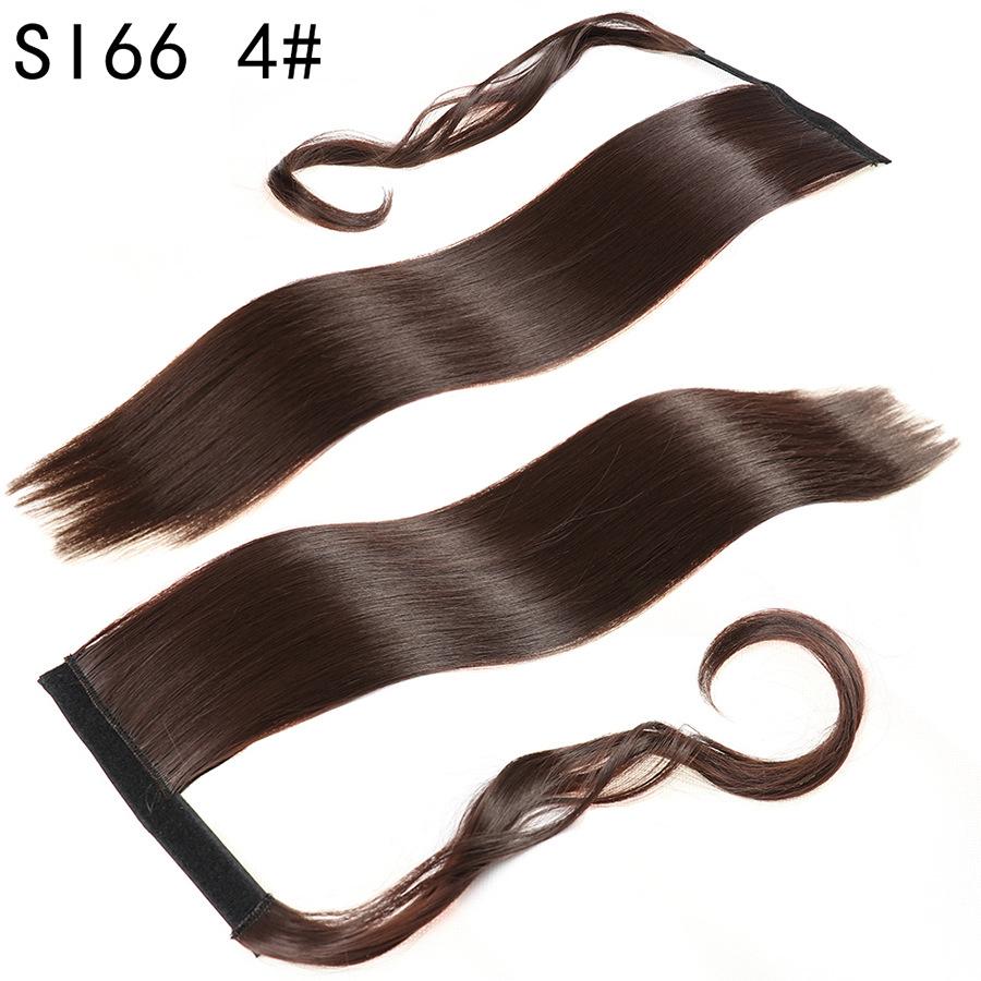 LISI HAIR Synthetic Fibers Are Clipped Onto A Ponytail Hairpin To Extend The Length of A Woman's Hair At High Temperature