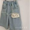 Kids Spring Denim Straight Leg Pants Boys Girls Cool Fashion Baby Jeans