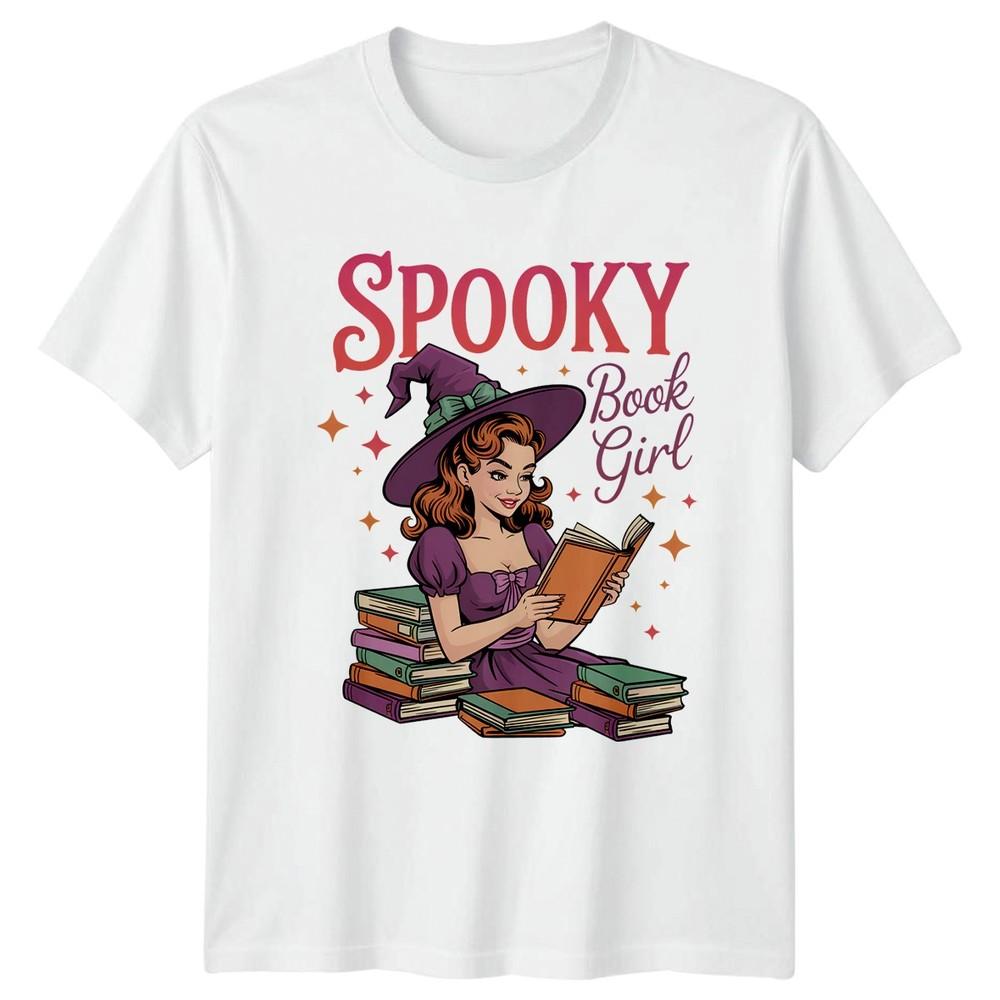 Spooky Book Girl Unisexs TShirt Witchy Reading Halloween Gift For Her S