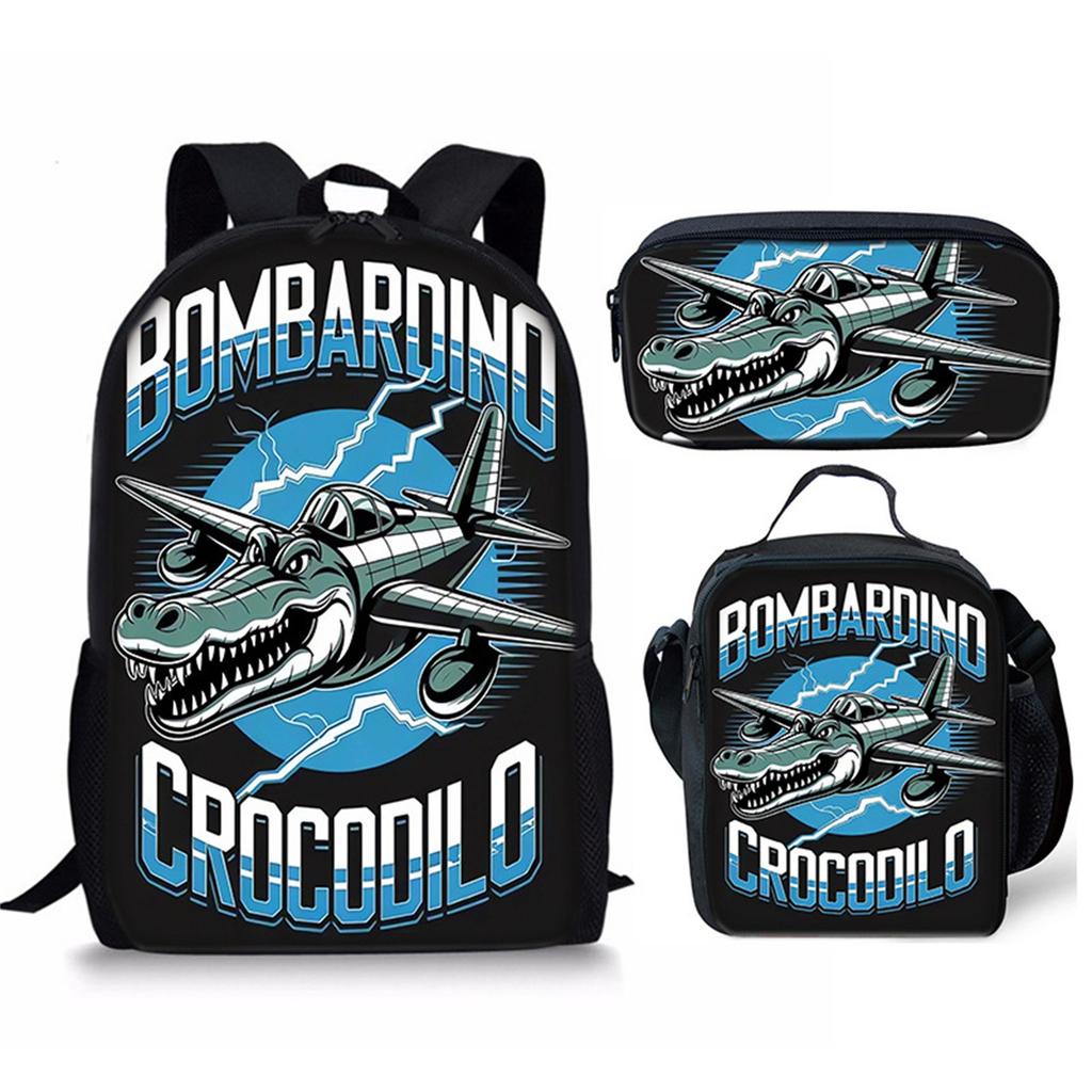 Cartoon Printing Casual Shoulder Bag Junior High School Students Large Capacity Backpacks