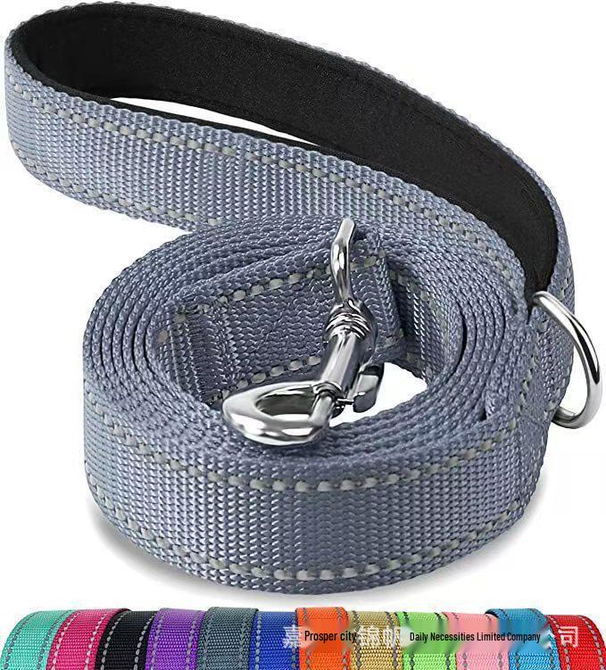 Reflective Anti-Jerk Medium Dog Training Leash with Hand Protector
