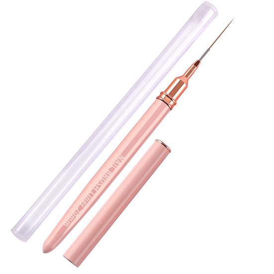 Yousheng Nail Art Konturpinsel Pinker Stifthalter Flexible Borsten Glattes Zeichnen Acrylstab Nagelzeichenpinsel Liner Pinsel Nagelstudiobedarf