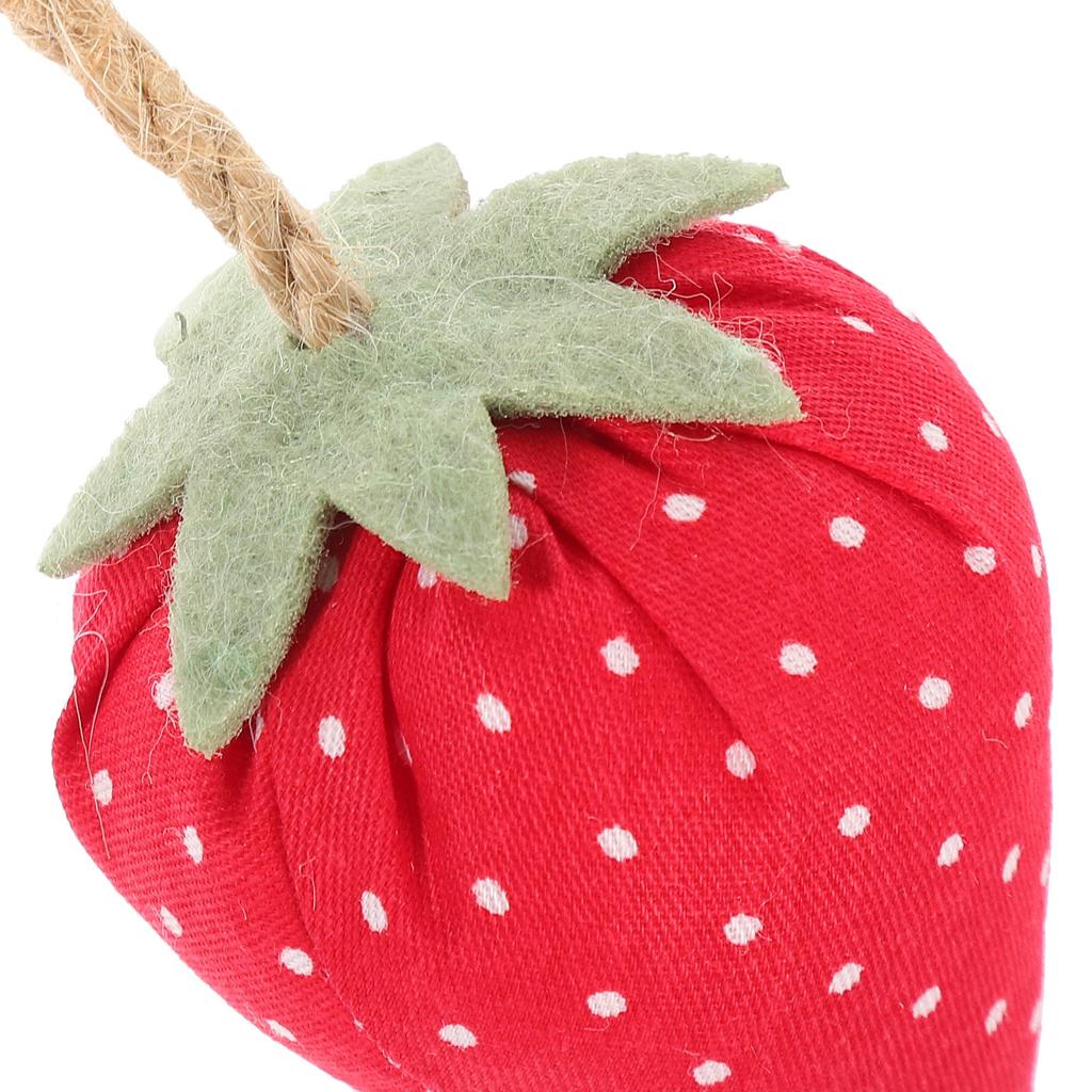 4Pcs Faux Fabric Strawberry Decor Artificial Strawberry Ornaments Lightweight Fake Strawberries for Home Table Centerpiece