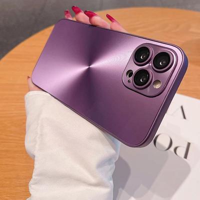 Luxury Flashing Aurora Solid Phone Case For iPhone 17 16E 16 15 14 Plus 13 12 11 Pro Max Slim Matte Shockproof Armor Hard Cover
