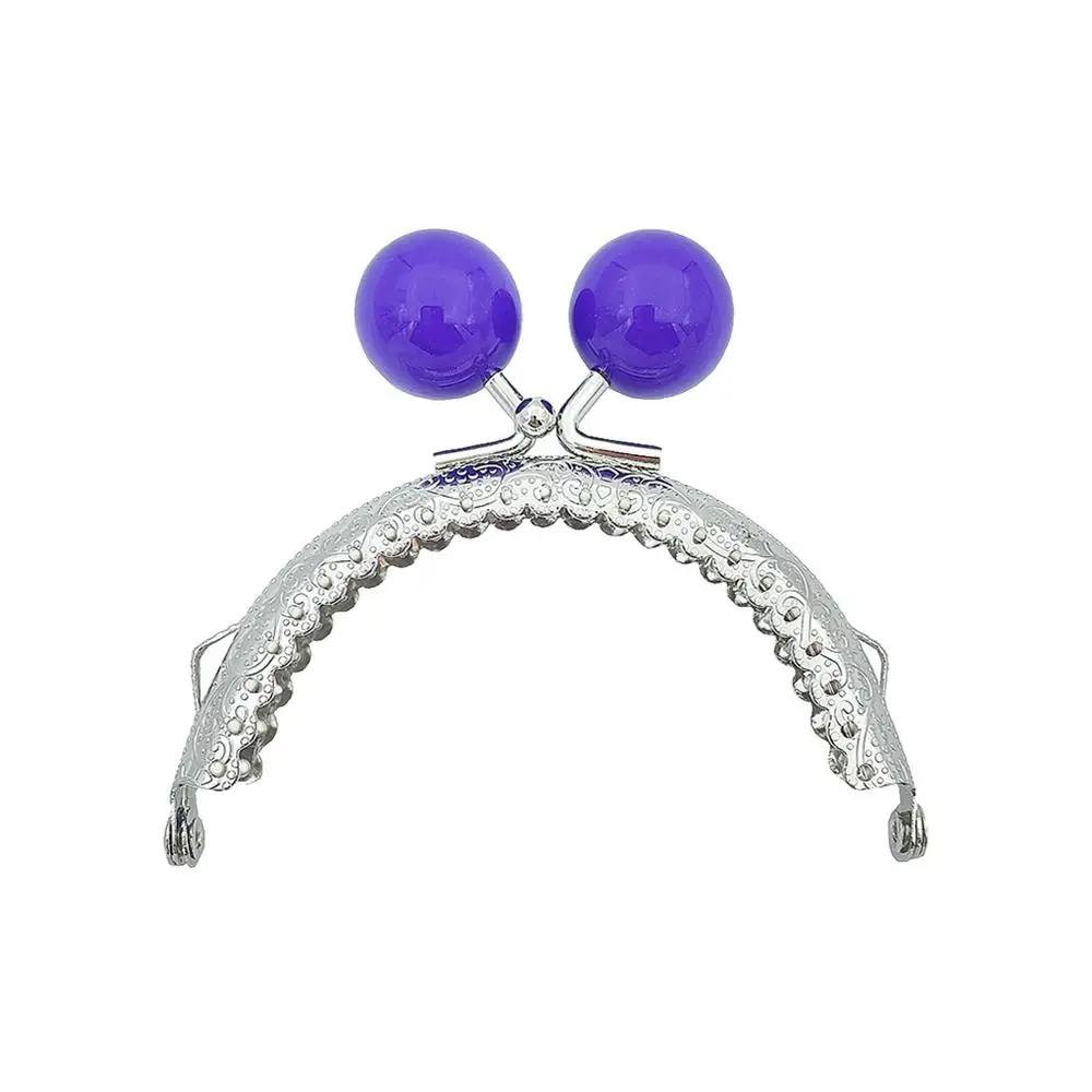 

Metal Purse Frame Kiss Clasp Mini Bag Hardware Candy Color Bag Kiss Clasp Lock Bag Clasps Bag Making фіолетовий