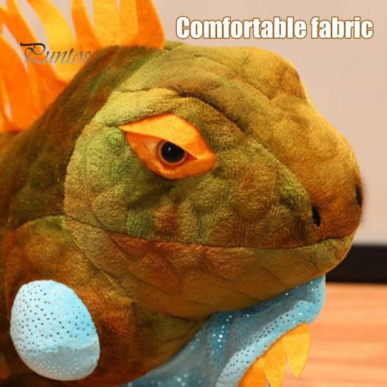 Realistic Back Spines Plush Toy Iguana Toy, 80cm Lifelike Lizard Stuffed Animal with Soft Durable Polyester Fur, Long Tail Decor, Novelty Desk