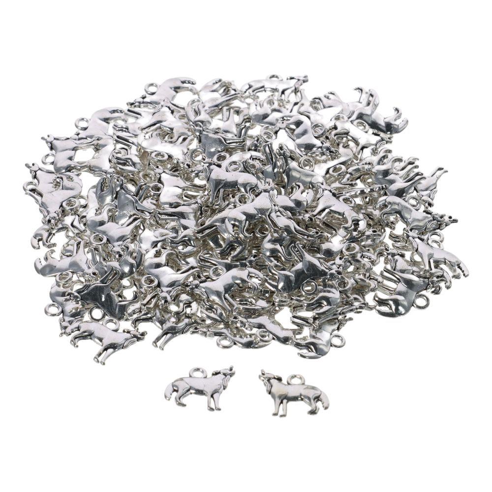 

Подвески в виде животных из серебряного сплава, цинковый сплав, кулон «Вой волк», кулон ручной работы для любителей ремесел