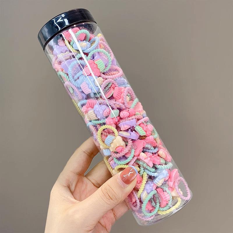 Non-Damaging High Elasticity Toddler Hair Ties - Small Size Rubber Bands for Girls
