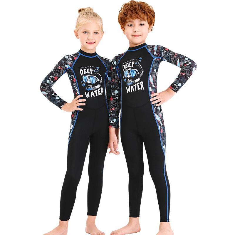 Kinder UV-Schutz Rash Guard Badeanzug Langarm Taucheranzug Jungen Mädchen Schnelltrocknend Schnorcheln Schwimmbad Strand