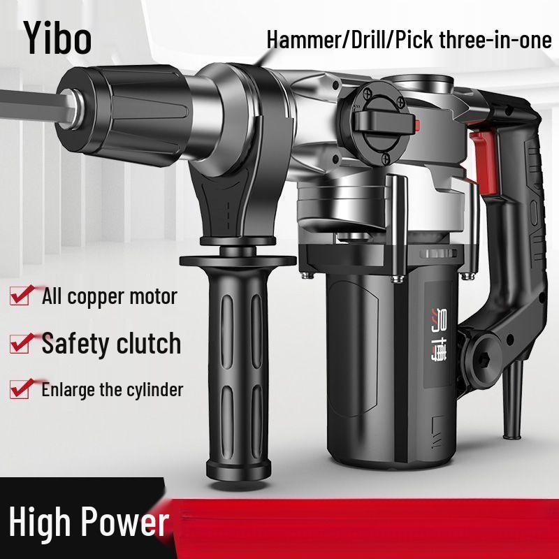 High-Power Multi-Functional Electric Hammer and Drill: Industrial-Grade Concrete Impact Tool for Home and Professional Use