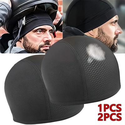 1/2 pçs capacete da motocicleta boné interno chapéu de secagem rápida respirável boné de corrida sob o capacete gorro motocross capacete do motor chapéu