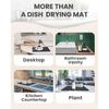 Stone Drying Mat for Kitchen Counter, 16"×12" Heat-resistant Mat, Collapsible and Super Absorbent Dish Drying Stone Mat, Diatomaceous Earth Mats for