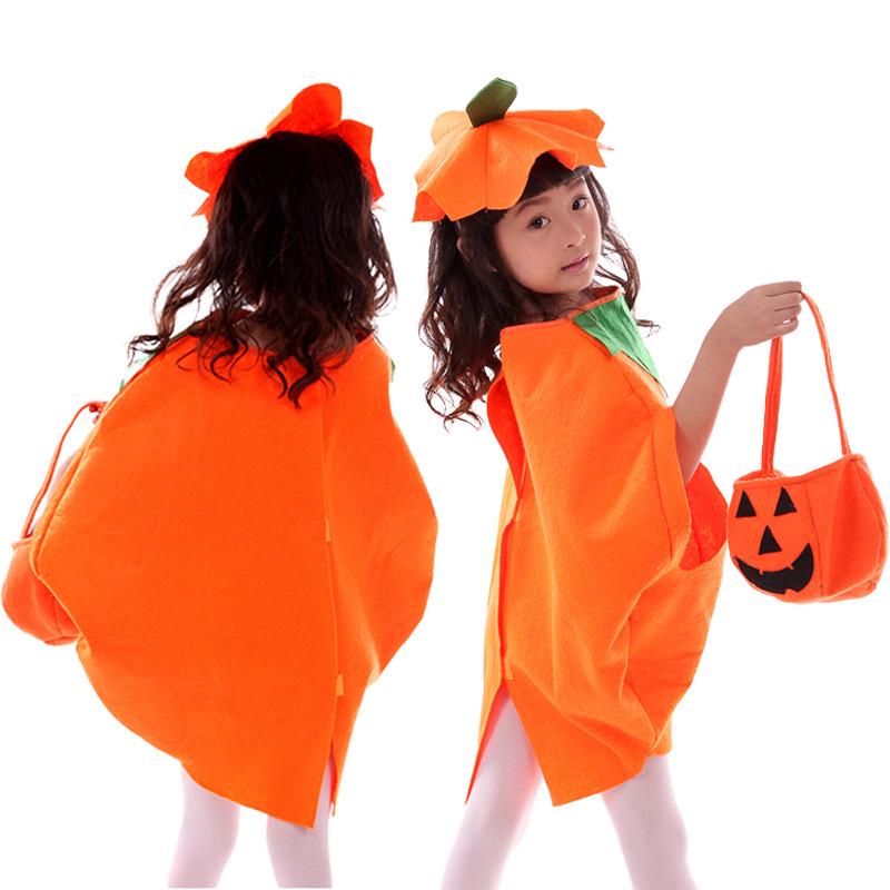 Halloween Fruit Costume: Banana & Pumpkin Onesie for Kids' Stage Performance and Parent-Child Role Play