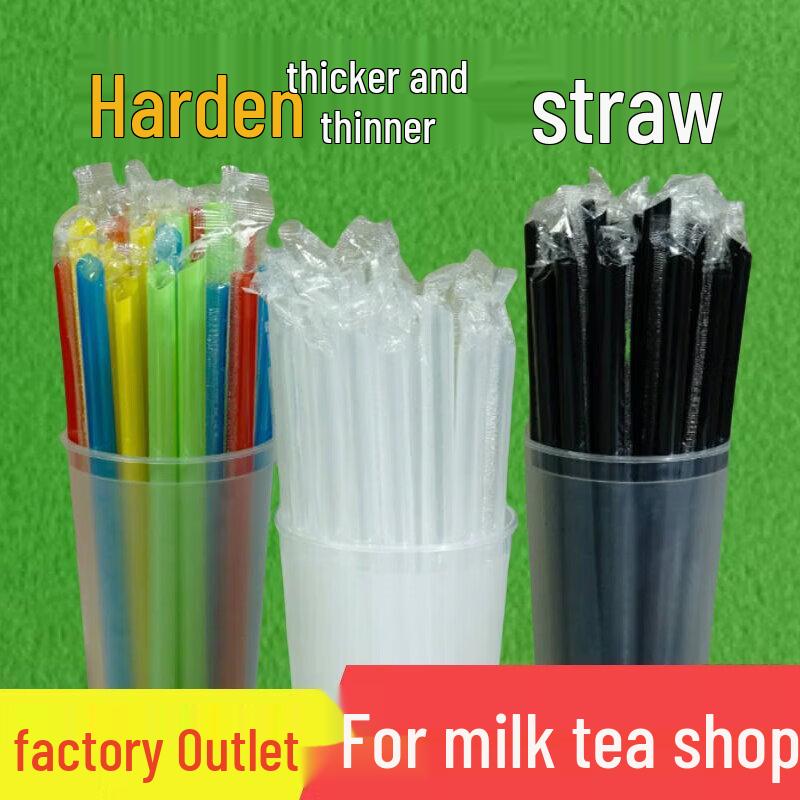 Disposable Hardened Plastic Boba Straws