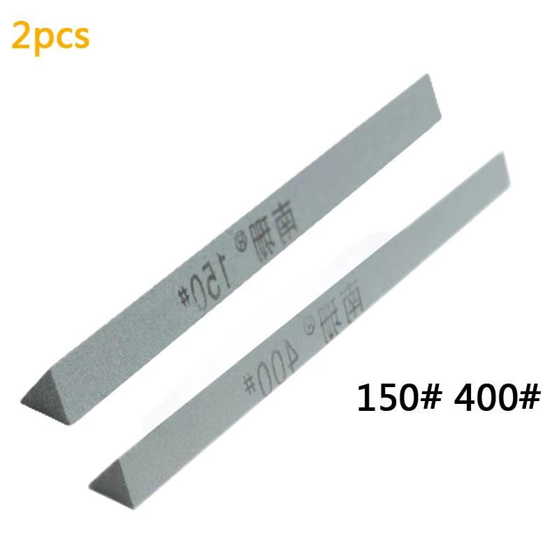 240/320/400/600 Grit Oil Stone Green Silicon Carbide Sand Bar Grinding Block Ceramic Jade Round Triangle Knife Sharpener Tool