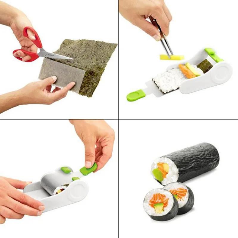 DIY Sushi Mold Roll Vegetable Roll Meat Roller Vegetable Spring Roll Seaweed Rice Ball Cooking Mold Barbecue Baking Tools
