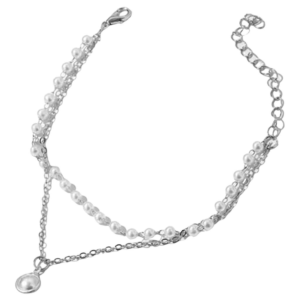 Warstwowa Bransoletka Perłowa dla Kobiet Lekki Urok Perłowy Podwójna Warstwa Bransoletki dla Kobiet Dziewcząt Biżuteria Dekoracja