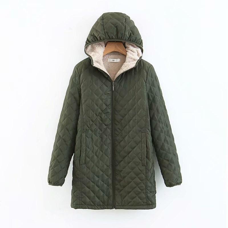 Women Winter Clothes Hooded Ladies Quilted Coats Elegant Fashion Cotton Padded Long Parkas Thick Warm Velvet Jackets Outerwear