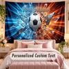 Soccer (158) Theme Wall Tapestry Customized With Name Text Personalized Hanging Tapestry For Bedroom Living Room Decor