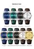 POEDAGAR Men's Ultra-Thin Dual Calendar Quartz Watch with Leather Strap - Trendy Fashion Wristwatch