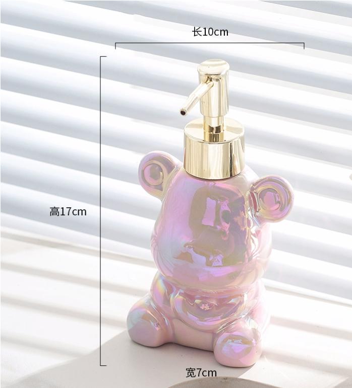 

Керамическая мультяшная бутылочка для лосьона в виде медведя, Аксессуары для ванной комнаты, Бытовой гель для душа, Бутылочка для суб-упаковки, Роскошная бутылочка для шампуня