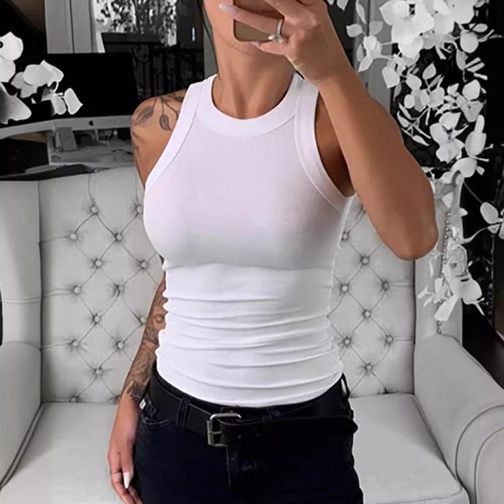 Damen Sommer T-Shirts Tank Tops Damen Casual Ärmellos Schlank Weste Tops T-shirts