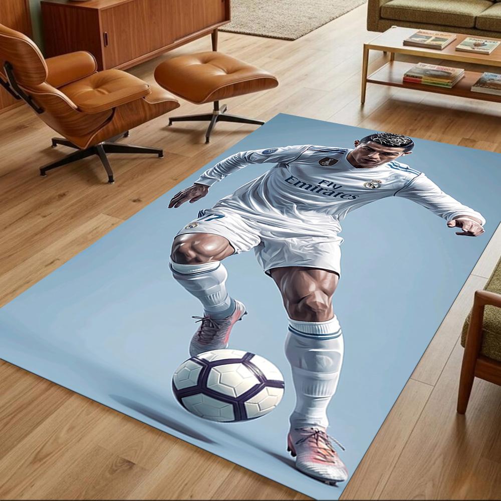 Cristiano Ronaldo Floor Rug Office Rug Design for Study Room Entryway Living Rooms Kitchen Anti-slip Rug Decorate Offices Gift for Festivals