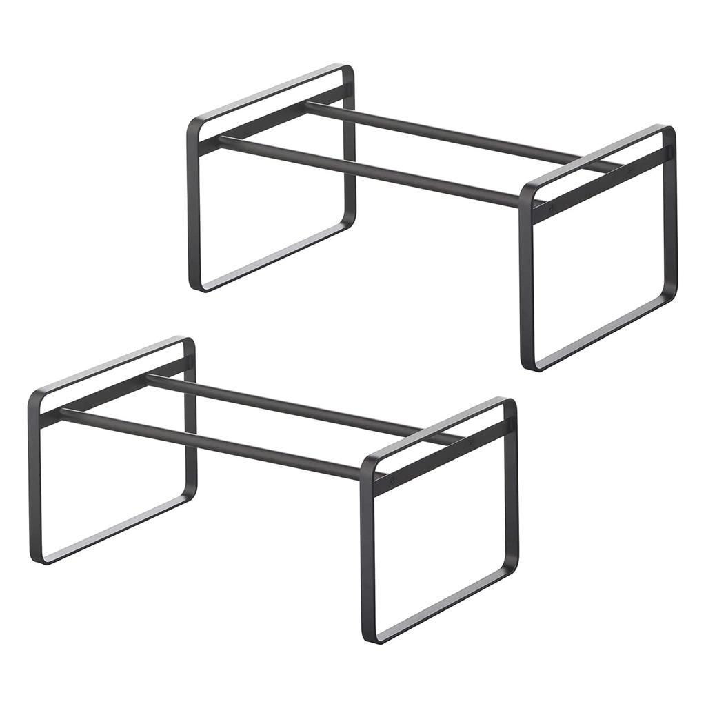 Yamazaki Expandable Shoe Rack (Set of 2), Slim, Holds Approximately 12-16 Pairs of Shoes, Black, 7210 X 2