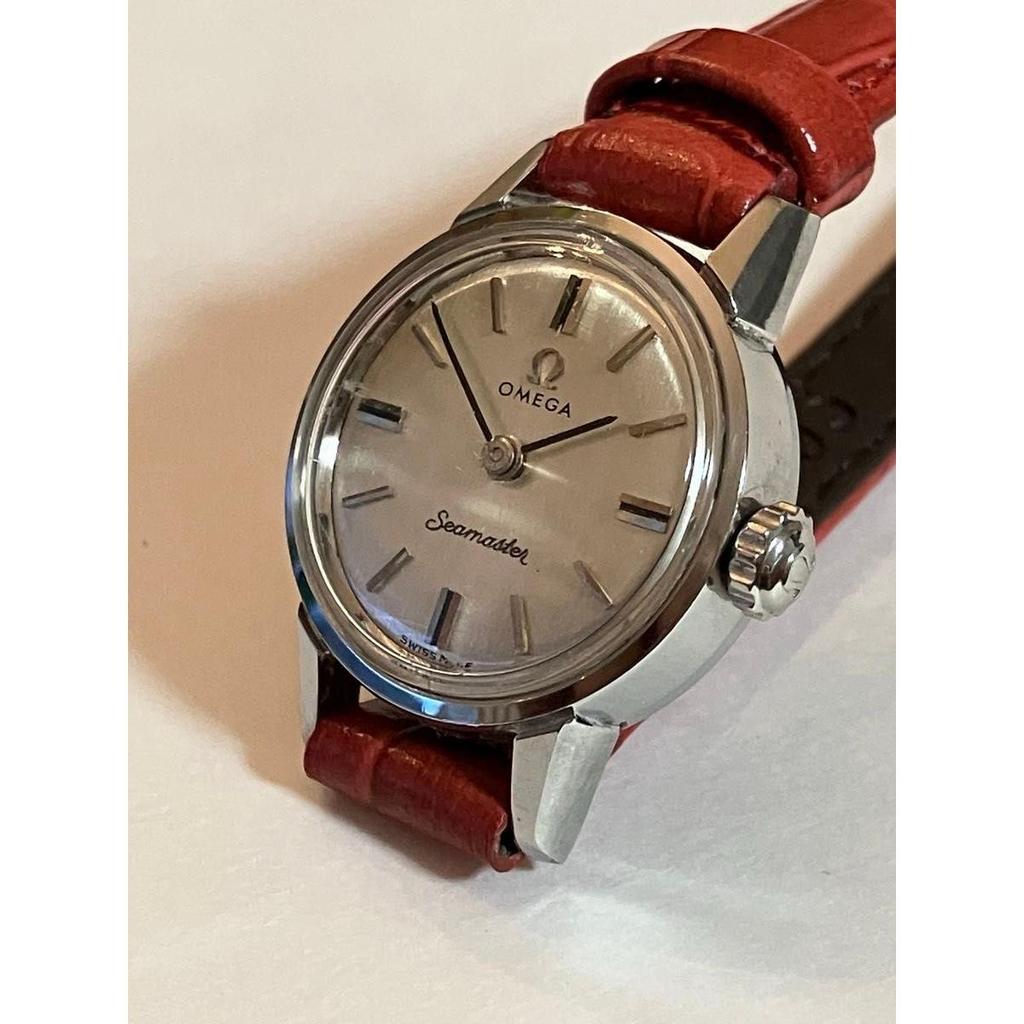 Used OMEGA Omega Seamaster ladies watch antique SS manual winding case included