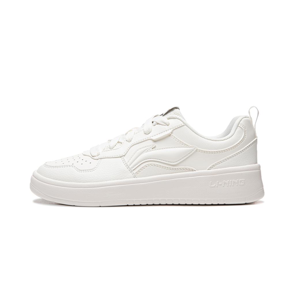Li-Ning Chuyun Synthetic Leather Minimalist Fashion Versatile White Sneakers Durable Lightweight Low-Top Skate Shoes Kids sneakers AGCV190-6