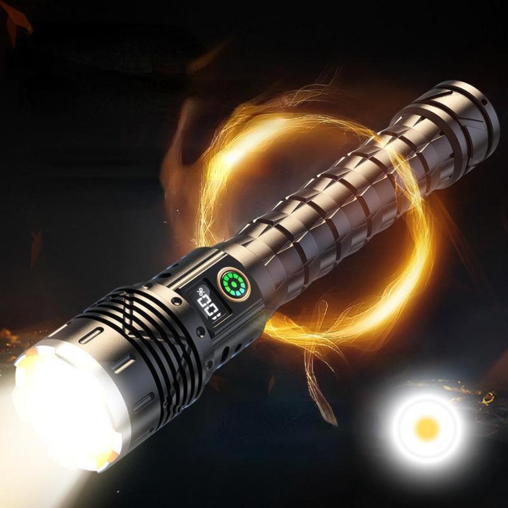 2*28650 Battery 10000mAh High Power LED Flashlights Type-C Rechargeable LED Torch 5000M Ultra Powerful Flashlight Outdoor LED Lantern