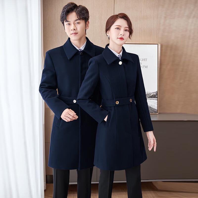 

Пальто унисекс Treluoman профессиональное из смесовой шерсти средней длины зимнее 4XL