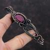 Faceted Kashmir Ruby Pendant Copper Wire Wrapped Pendant Copper Jewelry Handmade Pendant Wire Wrap Jewelry Gemstone Pendant Anniversary Gift