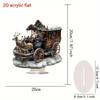 2D Acrylic Christmas Ornament for Holiday Tabletop Decor, Festive Home