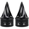 Black Spike Front Twisted Axle Nut Covers Axle Caps Compatible for Harley Touring Softail Dyna Street Glide Road King Road Glide
