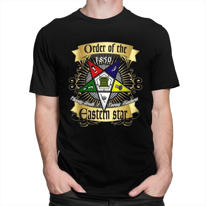 Custom Trendy OES Emblem Order Of The Eastern Star T Shirt Men Short Sleeves 100 Cotton Tshirt Tee Tops Streetwear Tshirt