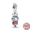 Red Motorcycle Rider & Good Fortune Carp Fish Dangle Charm Beads Fit Original Fasion 925 Sterling Silver Bracelet Women Jewelry