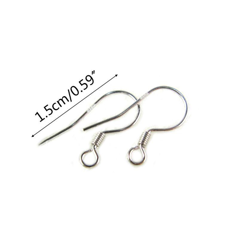 Silver Earring Hook Findings 925 Sterling Accessory Part Components Brass Lever