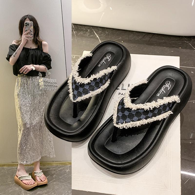 Summer Women Platform Flip Flops Slippers High Heel Sandals Flip-flops Pumps EVA Wedge Shoes Outside Casual Zapatillas De Mujer