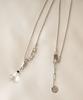 Treaju Ball Chain Necklace With Clear Pendent