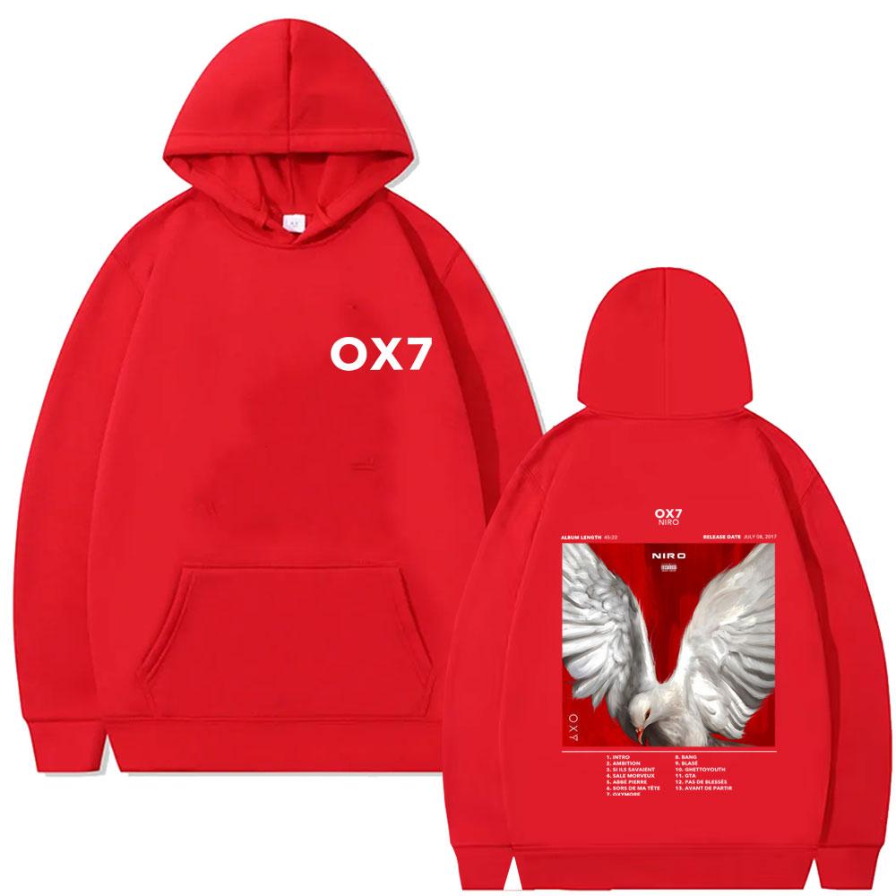 Rapper Niro OX7 Album Graphic Print Hoodie Male Fashion Oversized Pullover Hoodies Men Women Pop Music Hooded Sweatshirt