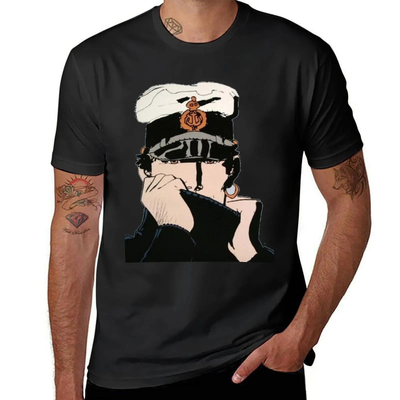 

corto maltese T-Shirt animal prinfor boys plus size tops Aesthetic clothing for a boy mens t shirt - Men s Summer Cotton Grap... S разноцветный